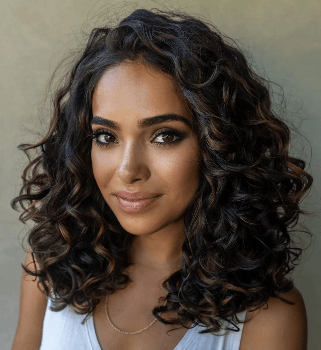 Model wearing Curls & Co hair extensions